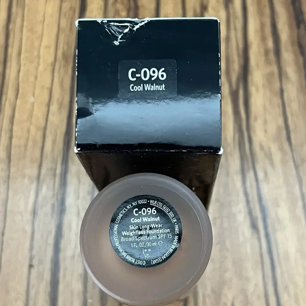 Bobbi Brown Skin Long-Wear Weightless Foundation C-096 Cool Walnut SPF 15